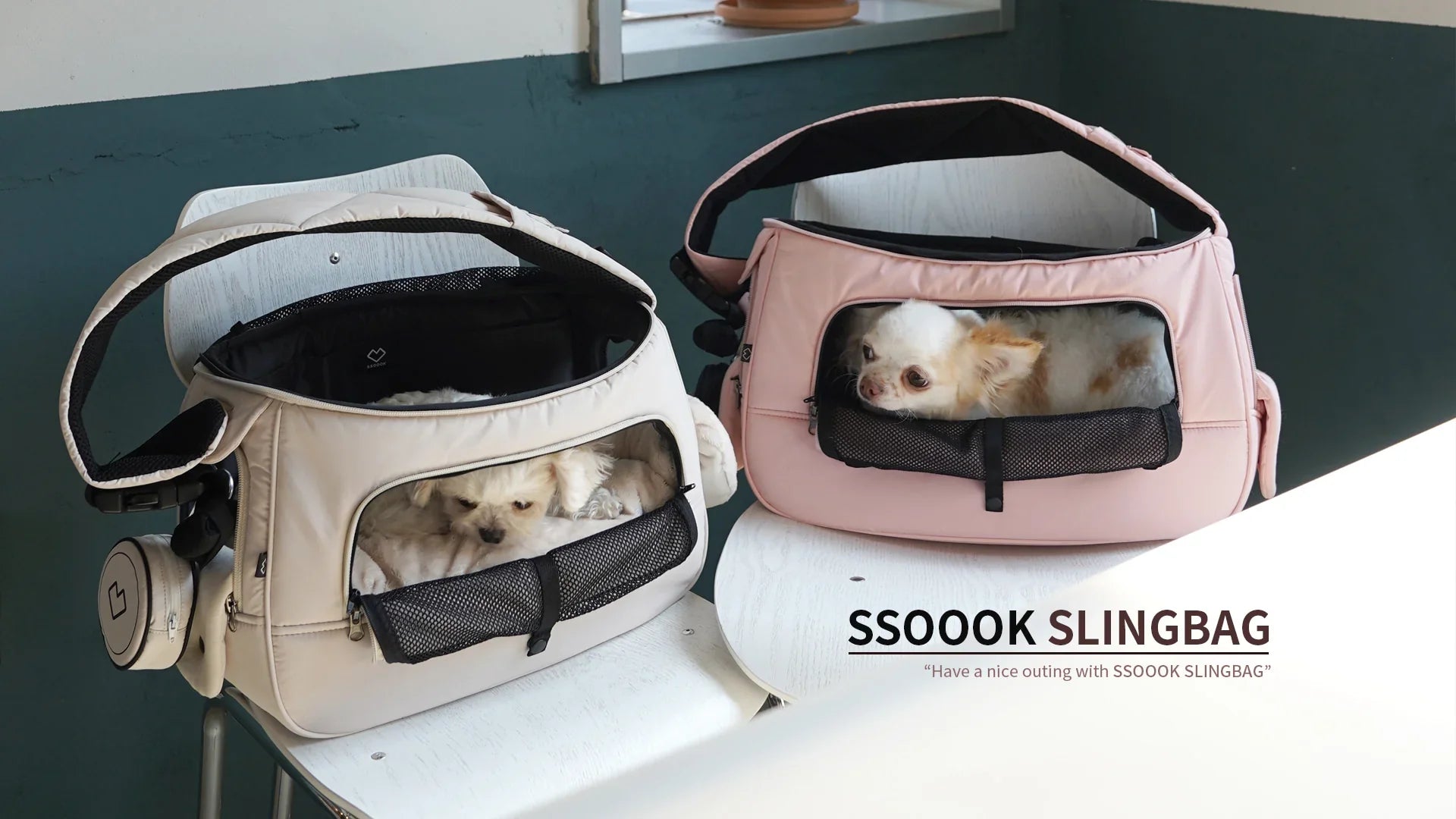 ssoook 犬　猫　スリング SSOOOK ☆SLINGBAG V.Smart Lサイズ【カバンが右側デザイン103