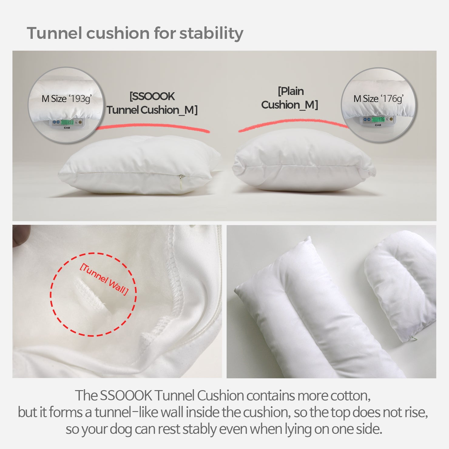 [SO-BD403] SSOOOK Tunnel-Shaped Cushion Set (Sling Bag Microfiber Cushion)